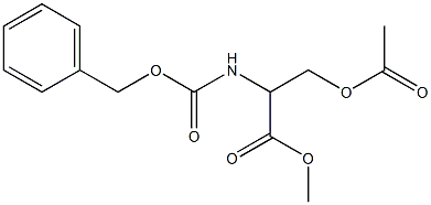methyl 3-(acetyloxy)-2-{[(benzyloxy)carbonyl]amino}propanoate Struktur