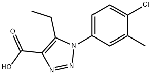 1-(4-クロロ-3-メチルフェニル)-5-エチル-1H-1,2,3-トリアゾール-4-カルボン酸 化学構造式
