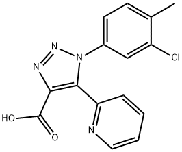 1-(3-chloro-4-methylphenyl)-5-(pyridin-2-yl)-1H-1,2,3-triazole-4-carboxylic acid,1326882-78-3,结构式