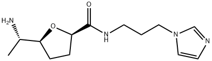 (2R,5S)-N-(3-(1H-imidazol-1-yl)propyl)-5-((S)-1-aminoethyl)tetrahydrofuran-2-carboxamide 化学構造式
