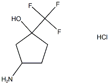 3-amino-1-(trifluoromethyl)cyclopentan-1-ol hydrochloride Structure