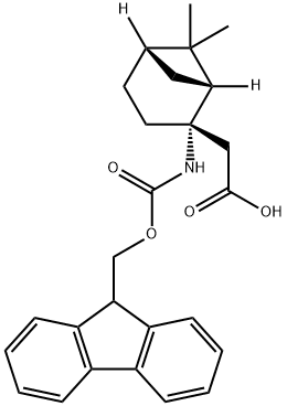 2-[(1R,2S,5S)-2-({[(9H-fluoren-9-yl)methoxy]carbonyl}amino)-6,6-dimethylbicyclo[3.1.1]heptan-2-yl]acetic acid Structure