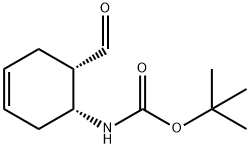 tert-butyl N-[(1R,6S)-6-formylcyclohex-3-en-1-yl]carbamate 化学構造式