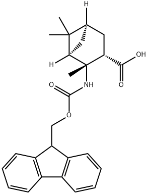 (1R,2R,3S,5R)-2-({[(9H-fluoren-9-yl)methoxy]carbonyl}amino)-2,6,6-trimethylbicyclo[3.1.1]heptane-3-carboxylic acid,1335031-79-2,结构式