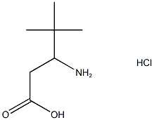 3-氨基-4,4-二甲基戊酸盐酸盐 结构式