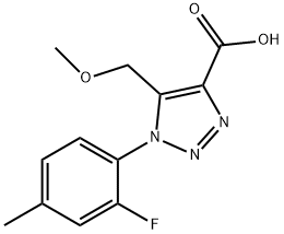 1-(2-fluoro-4-methylphenyl)-5-(methoxymethyl)-1H-1,2,3-triazole-4-carboxylic acid,1340736-01-7,结构式