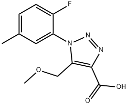 1-(2-fluoro-5-methylphenyl)-5-(methoxymethyl)-1H-1,2,3-triazole-4-carboxylic acid 结构式