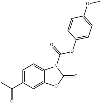 4-methoxyphenyl 6-acetyl-2-oxo-2,3-dihydro-1,3-benzoxazole-3-carboxylate Structure