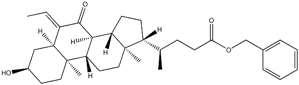 Cholan-24-oic acid,6-ethylidene-3-hydroxy-7-oxo-,phenylmethyl ester, (3α,5β)-|OBETICHOLIC ACID INTERMEDIATE-奥贝胆酸中间体