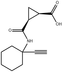 (1R,2S)-2-[(1-ethynylcyclohexyl)carbamoyl]cyclopropane-1-carboxylic acid,1354235-94-1,结构式