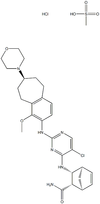CEP-28122 monomesilate hydrochloride salt 化学構造式