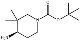 (R)-4-Amino-3,3-dimethyl-piperidine-1-carboxylic acid tert-butyl ester Struktur
