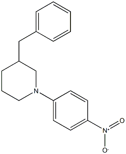 3-benzyl-1-(4-nitrophenyl)piperidine Structure