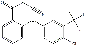 3-{2-[4-chloro-3-(trifluoromethyl)phenoxy]phenyl}-3-oxopropanenitrile Struktur