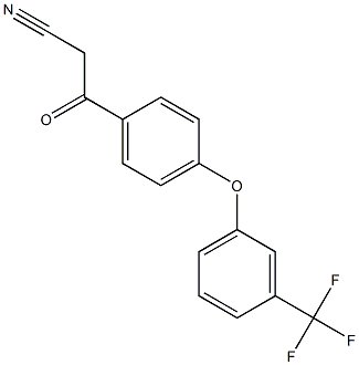 3-oxo-3-{4-[3-(trifluoromethyl)phenoxy]phenyl}propanenitrile Struktur