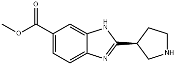 (S)-methyl 2-(pyrrolidin-3-yl)-1H-benzo[d]imidazole-5-carboxylate Structure