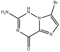 2-amino-7-bromoimidazo[1,2-f][1,2,4]triazin-4(3H)-one Struktur