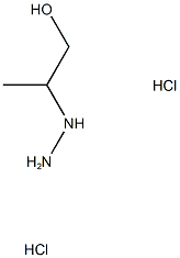 2-hydrazinylpropan-1-ol dihydrochloride 化学構造式