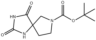 2,4-ジオキソ-1,3,7-トリアザスピロ[4.4]ノナン-7-カルボン酸TERT-ブチル 化学構造式