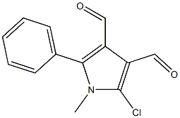 2-chloro-1-methyl-5-phenyl-1H-pyrrole-3,4-dicarbaldehyde 结构式