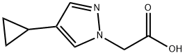 2-(4-cyclopropyl-1h-pyrazol-1-yl)acetic acid Struktur