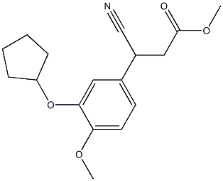methyl 3-cyano-3-[3-(cyclopentyloxy)-4-methoxyphenyl]propanoate Struktur