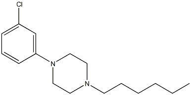  1-(3-chlorophenyl)-4-hexylpiperazine