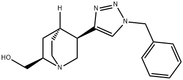 ((2R,4S,8R)-8-(1-benzyl-1H-1,2,3-triazol-4-yl)quinuclidin-2-yl)methanol 结构式