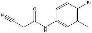 N-(4-bromo-3-methylphenyl)-2-cyanoacetamide 化学構造式