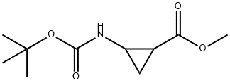 methyl 2-{[(tert-butoxy)carbonyl]amino}cyclopropane-1-carboxylate 结构式