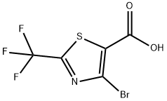 4-溴-2-(三氟甲基)噻唑-5-羧酸,1445906-51-3,结构式