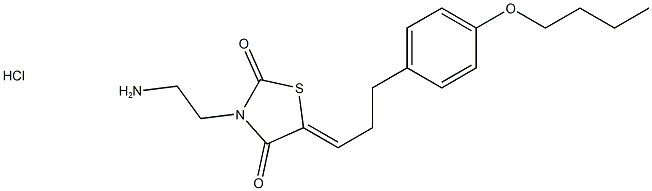 3-(2-氨基乙基)-5-[3-(4-丁氧基苯基)亚丙基]-2,4-噻唑烷二酮盐酸盐, 1449240-68-9, 结构式