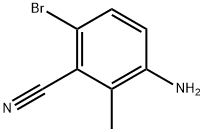 3-amino-6-bromo-2-methylbenzonitrile Structure