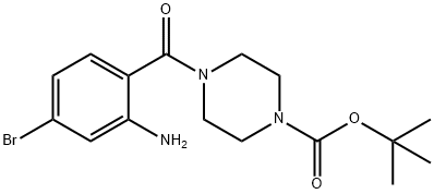 TERT-BUTYL 4-(2-AMINO-4-BROMOBENZOYL)PIPERAZINE-1-CARBOXYLATE Struktur