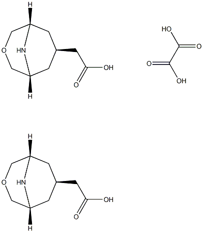 exo-3-Oxa-9-aza-bicyclo[3.3.1]nonane-7-acetic acid oxelate(2:1) Struktur