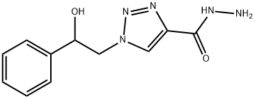 1-(2-hydroxy-2-phenylethyl)-1H-1,2,3-triazole-4-carbohydrazide Struktur