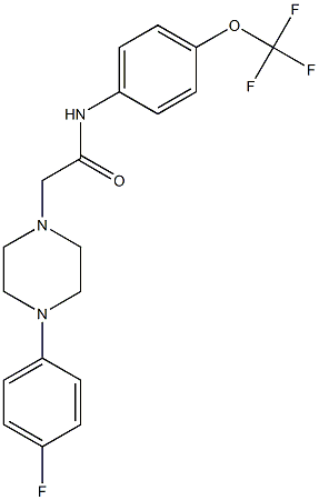 2-[4-(4-fluorophenyl)piperazin-1-yl]-N-[4-(trifluoromethoxy)phenyl]acetamide,,结构式