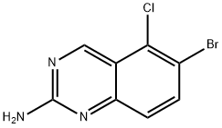 6-bromo-5-chloroquinazolin-2-amine Struktur