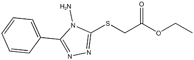 ethyl 2-[(4-amino-5-phenyl-4H-1,2,4-triazol-3-yl)sulfanyl]acetate Structure