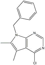 7-benzyl-4-chloro-5,6-dimethyl-7H-pyrrolo[2,3-d]pyrimidine 化学構造式