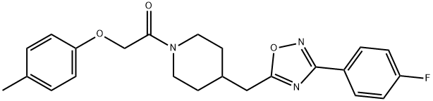 1775455-69-0 1-(4-{[3-(4-fluorophenyl)-1,2,4-oxadiazol-5-yl]methyl}piperidin-1-yl)-2-(4-methylphenoxy)ethan-1-one