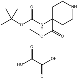 Methyl 4-((tert-butoxycarbonyl)amino)piperidine-4-carboxylate oxalate(2:1) Structure