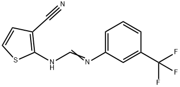 (E)-N'-(3-cyanothiophen-2-yl)-N-[3-(trifluoromethyl)phenyl]methanimidamide Structure