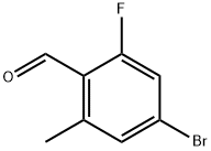 4-溴-2-氟-6-甲基苯甲醛,1805421-14-0,结构式