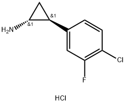 (1S,2R)-rel-2-(4-chloro-3-fluorophenyl)cyclopropan-1-amine hydrochloride Structure
