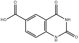 2,4-ジオキソ-1,2,3,4-テトラヒドロキナゾリン-6-カルボン酸 化学構造式