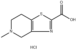 5-methyl-4h,5h,6h,7h-[1,3]thiazolo[4,5-c]pyridine-2-carboxylic acid hcl Struktur