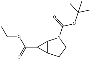 2-叔-丁基 6-乙基 2-氮杂二环[3.1.0]己烷-2,6-二甲酸基酯 结构式