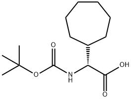 (2R)‐2‐{[(tert‐butoxy)carbonyl]amino}‐2‐cycloheptylacetic acid,1860033-48-2,结构式