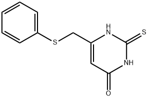 6-[(phenylsulfanyl)methyl]-2-sulfanylpyrimidin-4-ol, 189057-68-9, 结构式